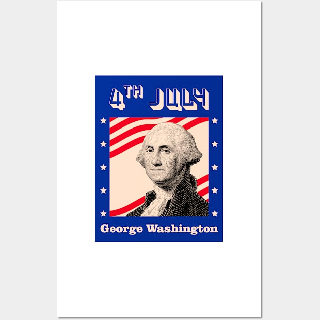 George Washington 4th Of July Wall Art by yphien